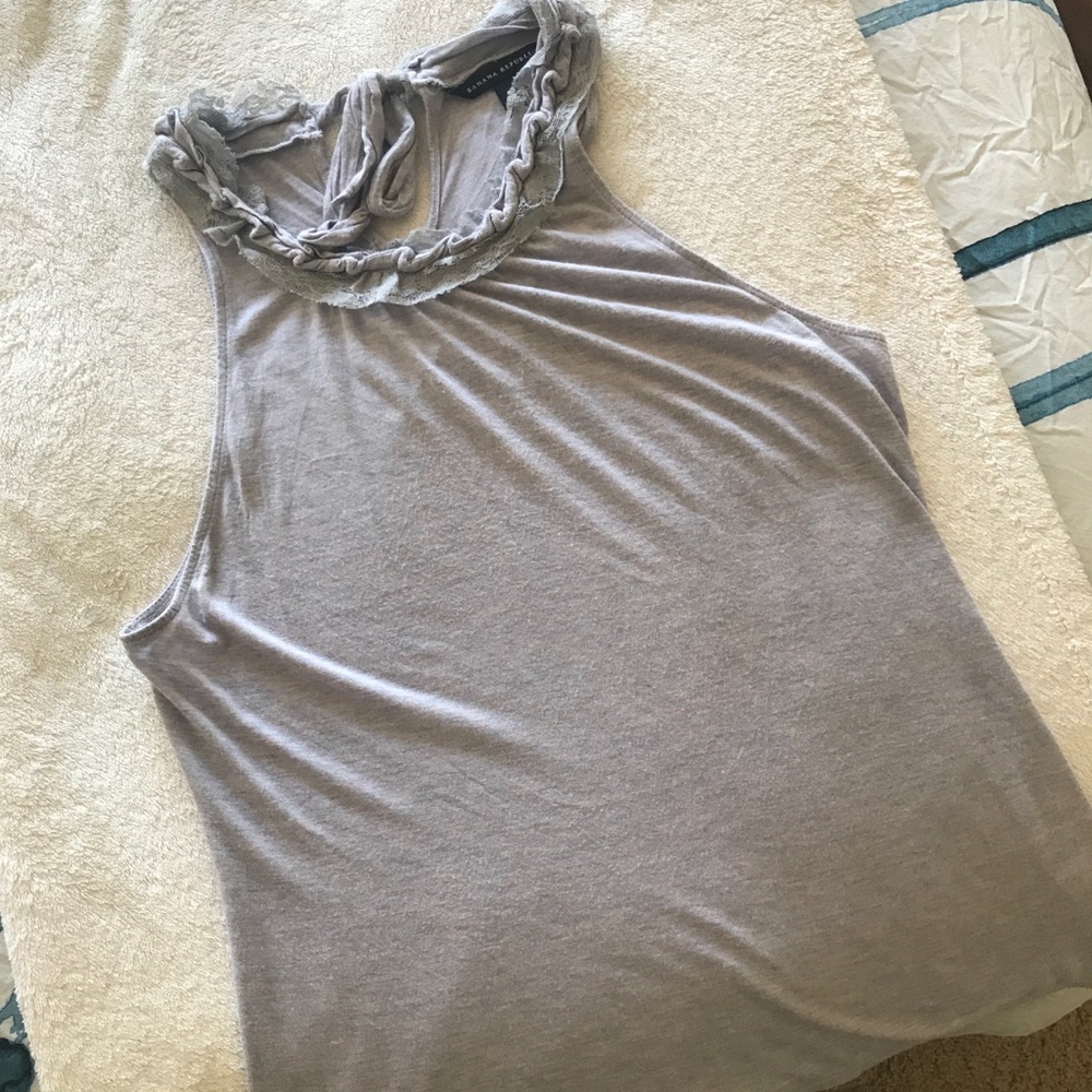Banana Republic Gray Halter Top